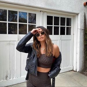 Black Leopard Workout Set